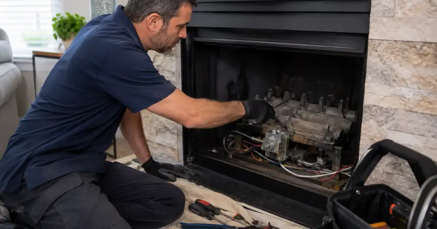 fireplace repair cost estimate and service visit Ontario