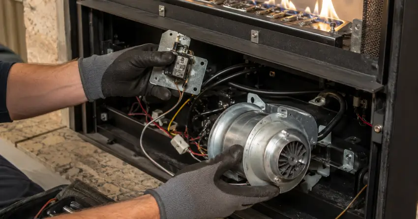 gas fireplace blower motor and ignition component replacement in Ontario