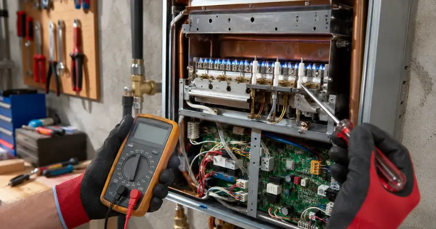 tankless water heater ignition repair process