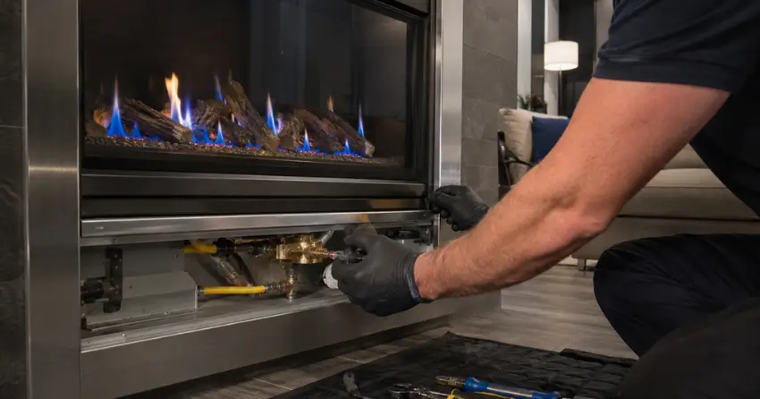 gas fireplace maintenance service covering direct-vent unit in Ontario