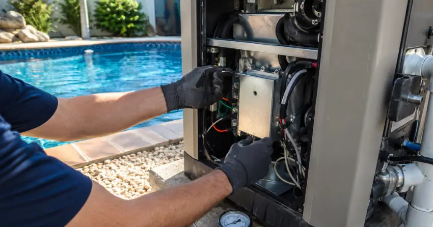 swimming pool heater service Ontario  annual maintenance visit